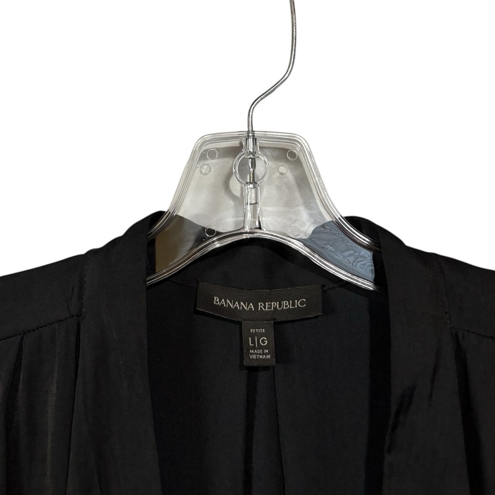 Banana Republic, Satin Black Mini Tunic Dress, Pockets, Size Petite Large - Picture 3 of 9